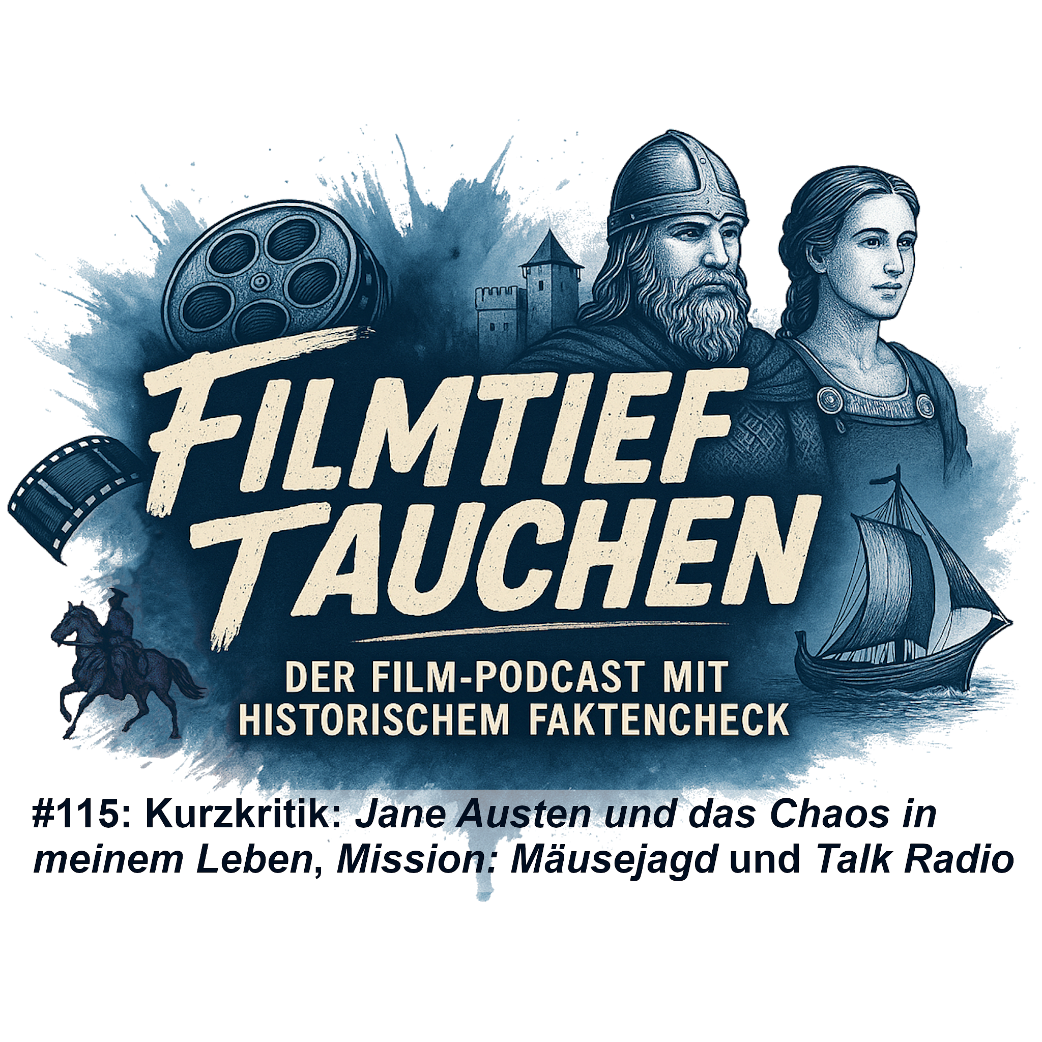 #115: Kurzkritik: „Jane Austen und das Chaos in meinem Leben“, „Mission: Mäusejagd“ und „Talk Radio“ episode artwork