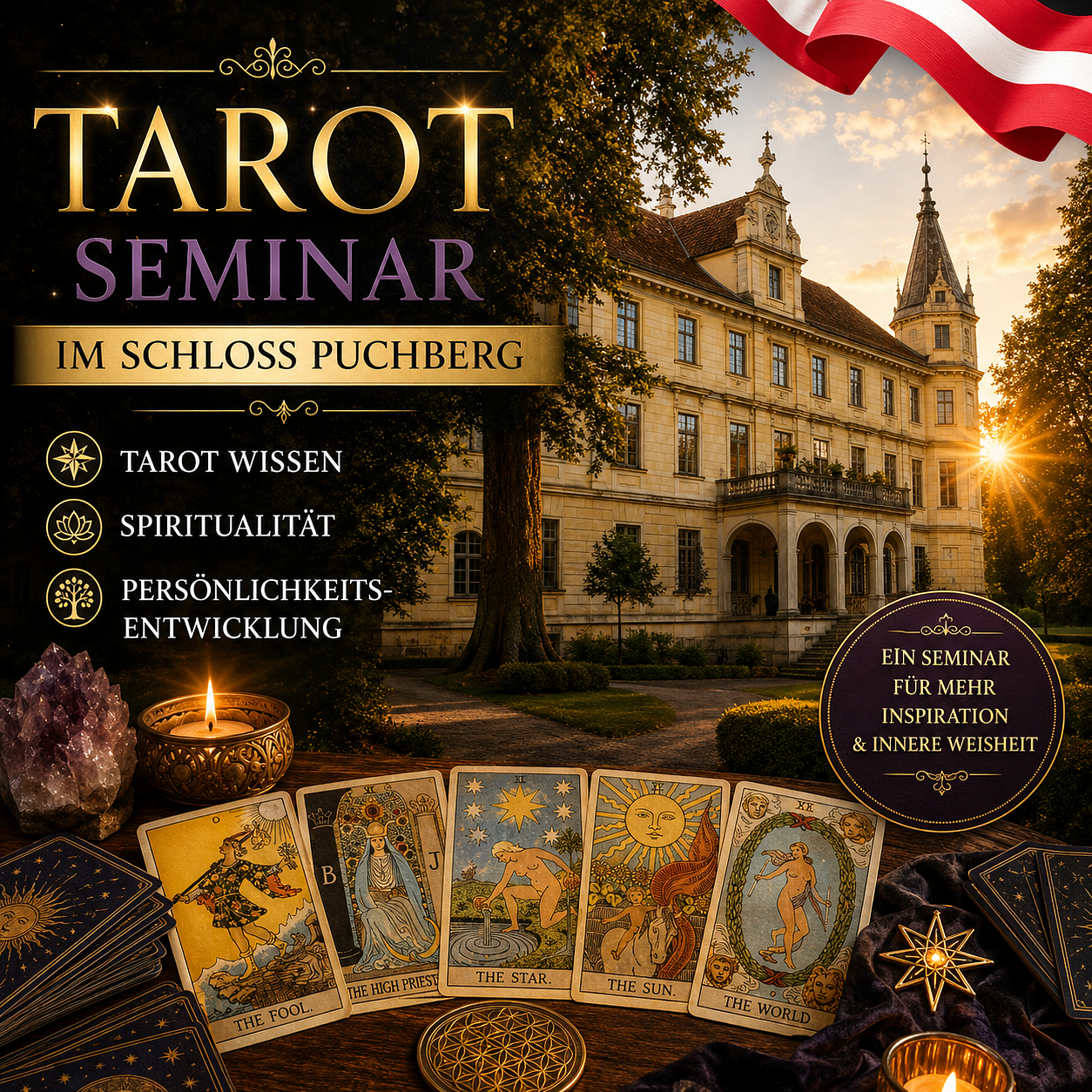 Tarotseminar im Schlo&#223; Puchberg: Gemeinsam lernen in Österreich im Dezember episode artwork