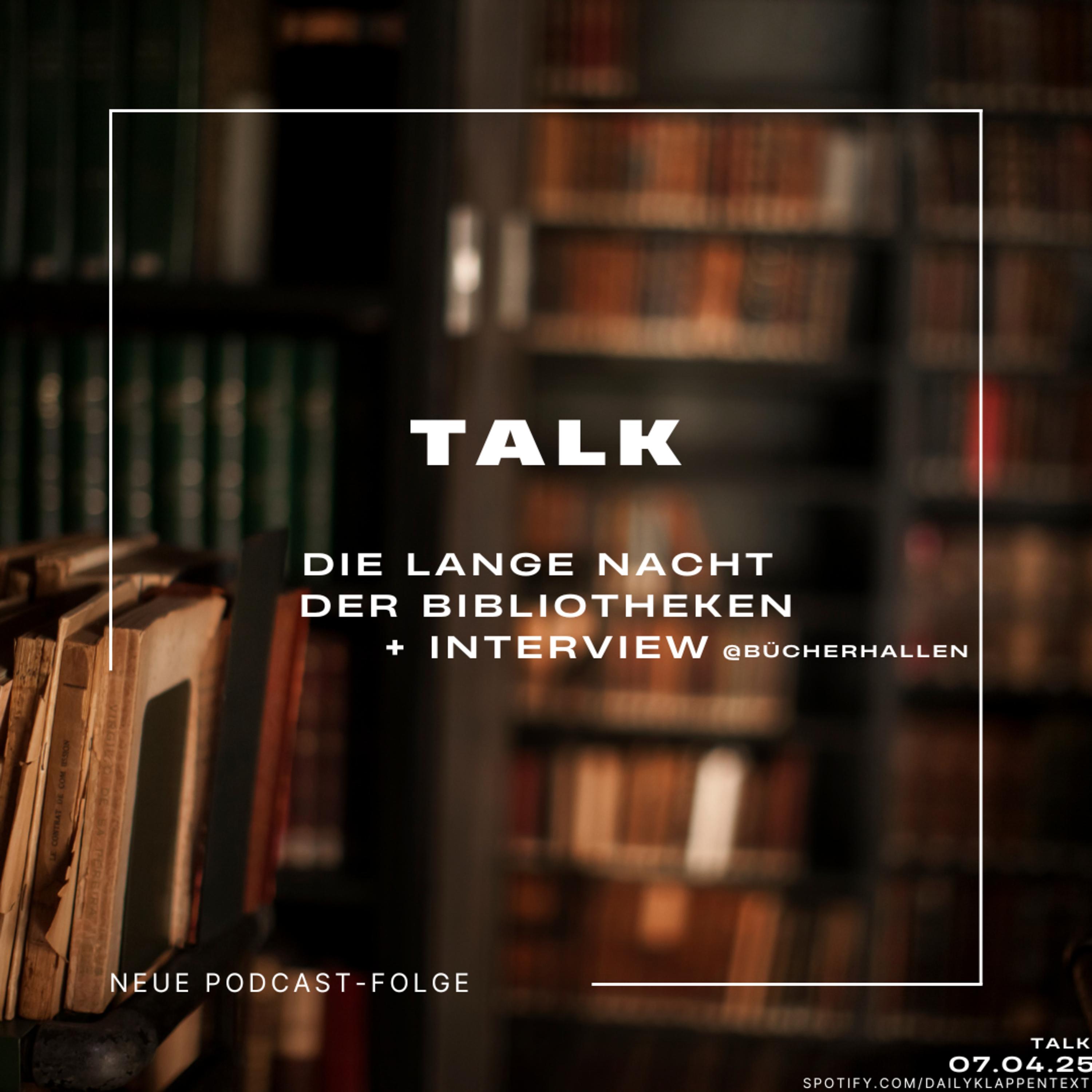 Folge: 143: Talk am Montag: Nacht der Bibliotheken | Talk episode artwork