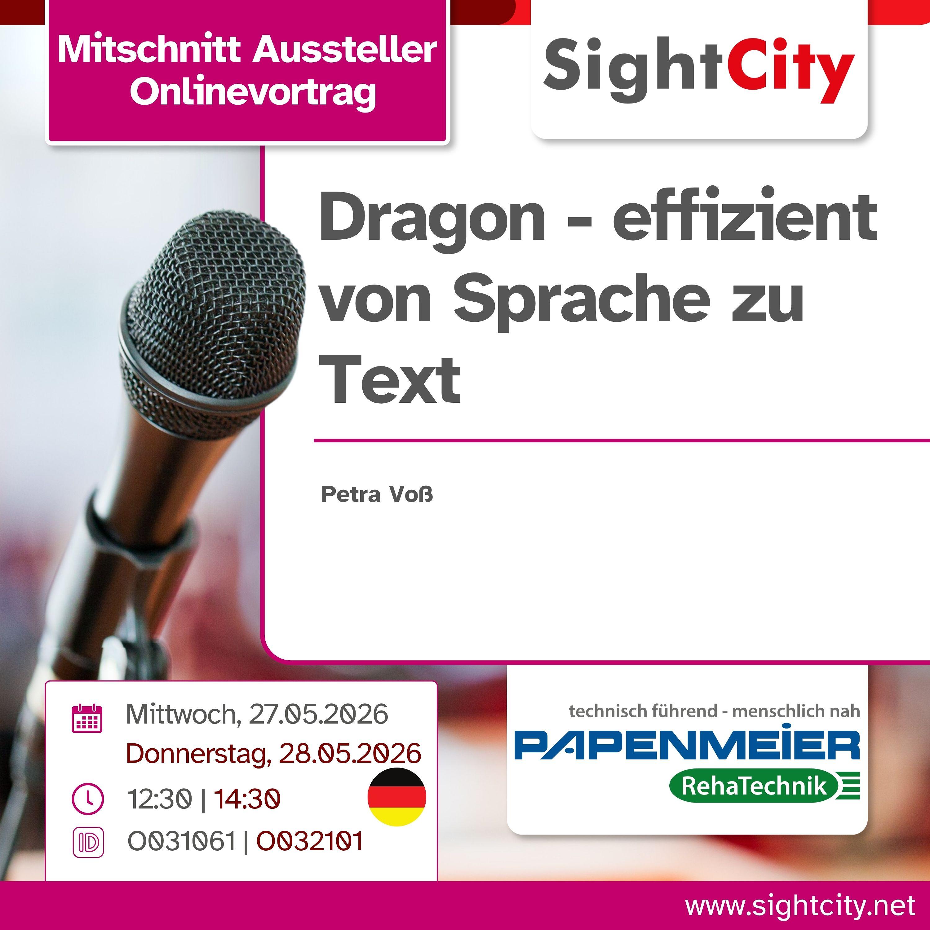 SightCity Ausstellervortrag 2026: Dragon Professional 16 – effizient von Sprache zu Text (O031061/ O32101) episode artwork
