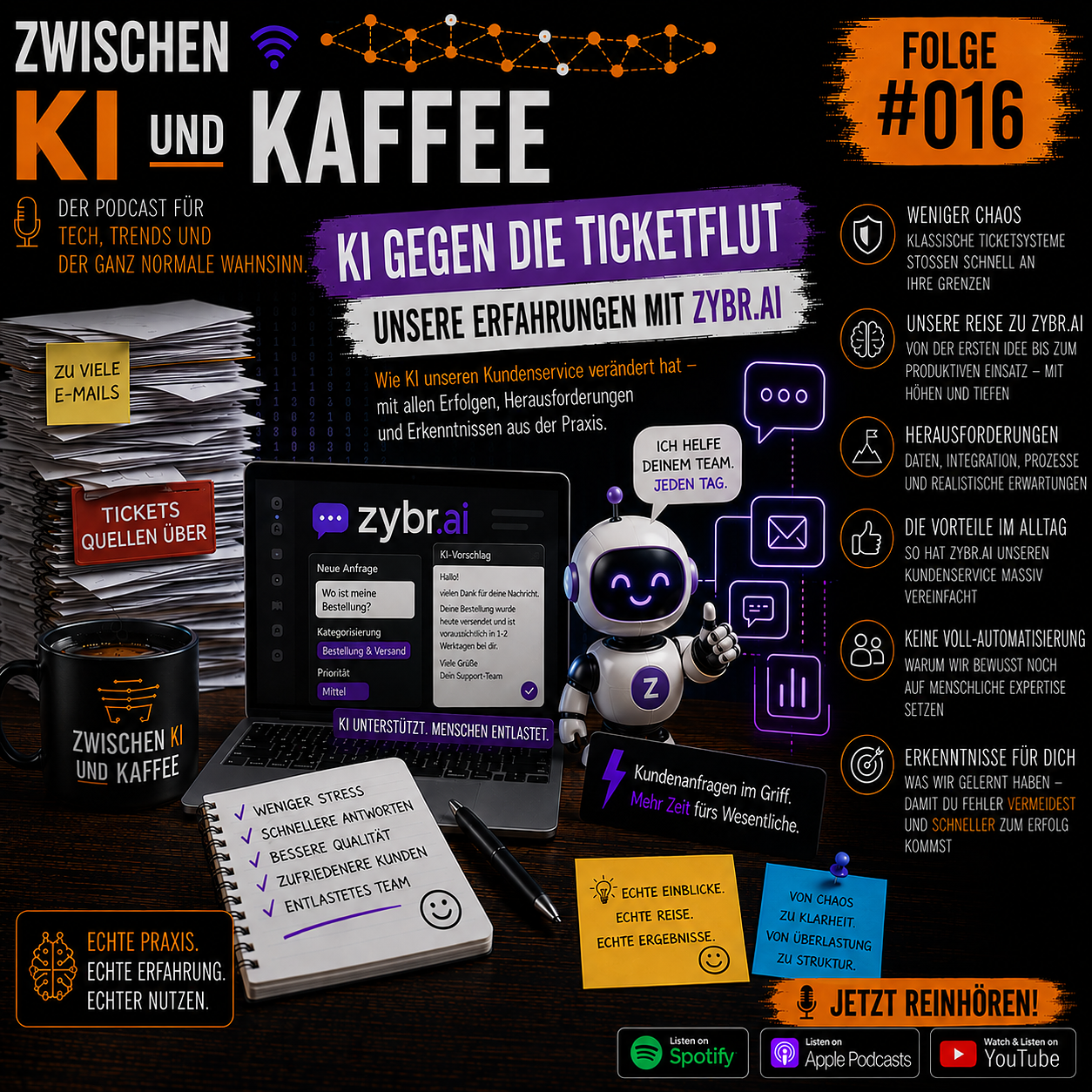 Vom Ticket-Chaos zur KI-Unterstützung – Die ZYBR.ai Story episode artwork