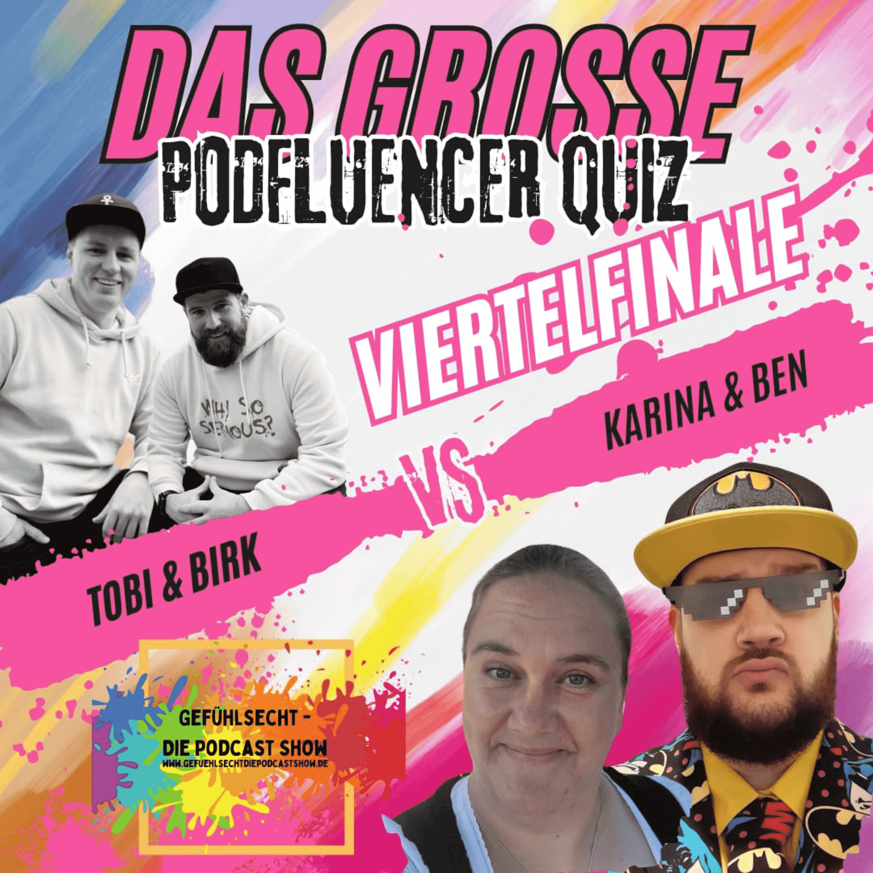 220 Podfluencer Quiz: Drittes Viertelfinale (Firlefanz und Zaubertrunken vs. Papaherz Podcast und Wohin als nächstes?)  by Die Podfluencer Community episode artwork