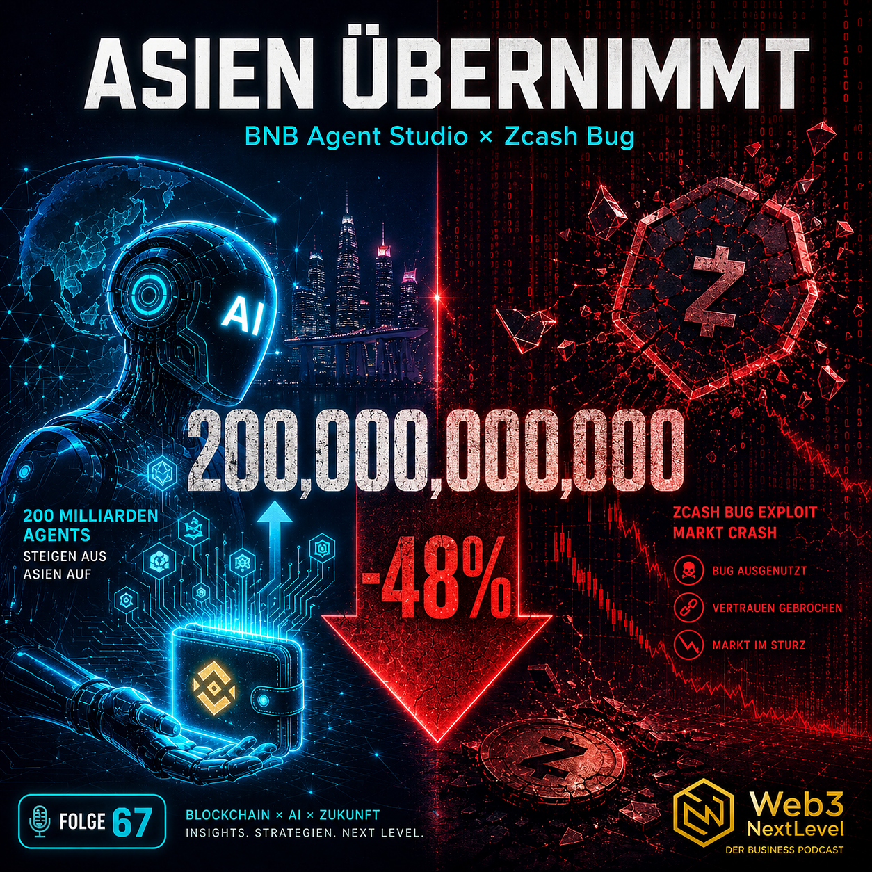#67 - 200 Milliarden Blockchain Agenten und Zcash Hack episode artwork