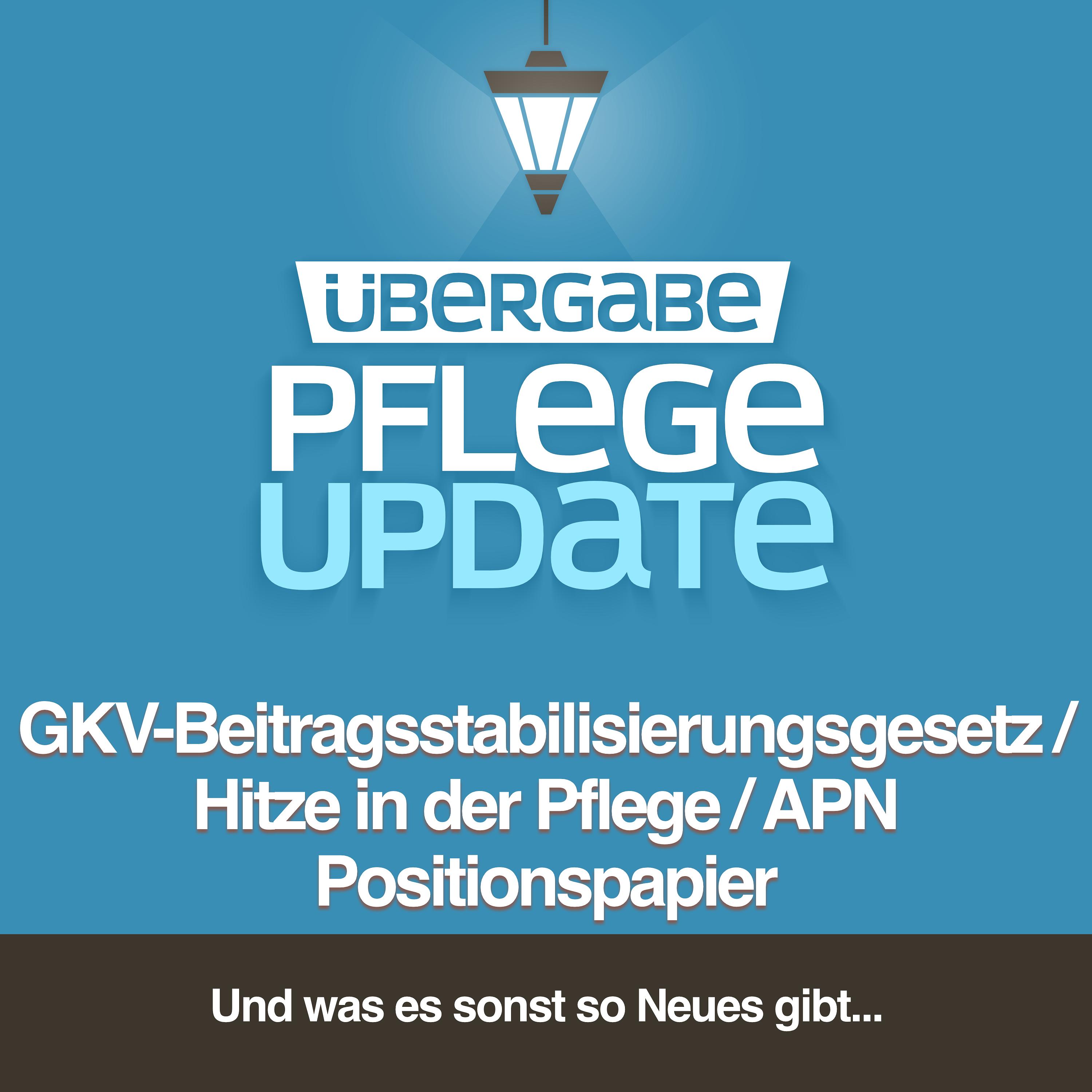 PU122 - GKV-Beitragsstabilisierungsgesetz / Hitze in der Pflege / APN Positionspapier