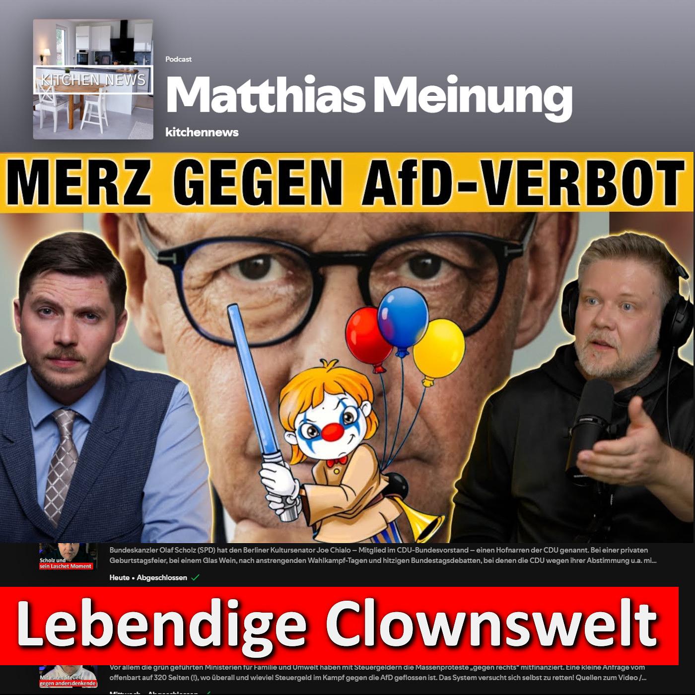 Sterneküche: MERZ plötzlich gegen AfD-Verbot? "Riecht nach Konkurrentenbeseitigung" Statement von Clownis Band! episode artwork
