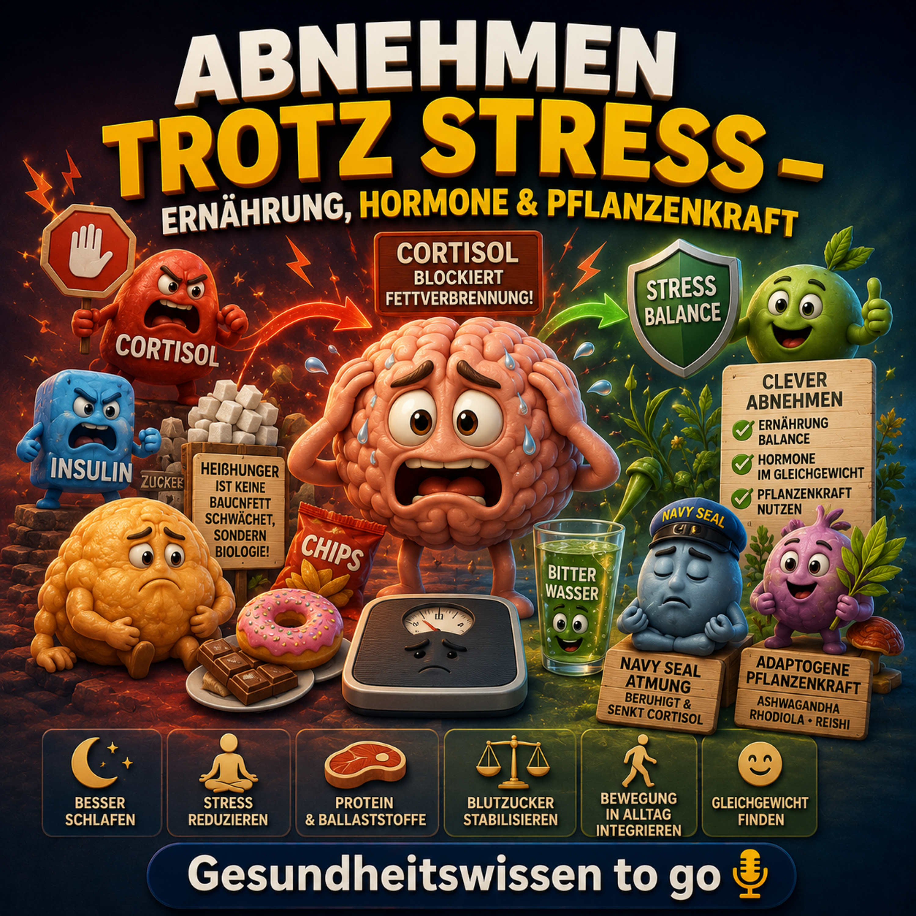 Abnehmen trotz Stress: So trickst du deinen Körper aus episode artwork